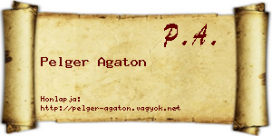 Pelger Agaton névjegykártya